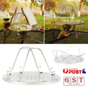 Foldable 4 Slice BBQ Toaster Tray Bread Toast Rack Grill Outdoor Camping AU