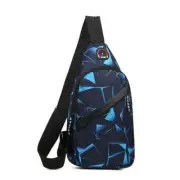 Cool Geometric Pattern Sports Crossbody Bag Lightweight Shoulder Casual Chest