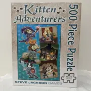 Kitten Adventurers 500 Piece Puzzle NEW 1st Edition 18x14 Steve Jackson Games