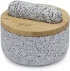 Joseph Joseph Dash Pestle and Mortar with Bamboo Lid Kitchen Tools - Granite