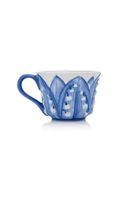 [Moda Domus] Set-of-Six Lily Of The Valley Ceramic Breakfast Cup and Saucer