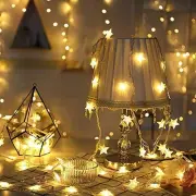 Star USB String Lights, 20ft 40 LED Star USB Powered Fairy Lights Warm White
