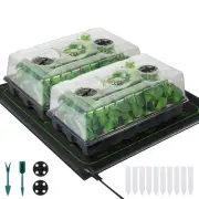 Seed Starter Tray, 80 Cells Seed Starter Kit with Heat Mat Larger, 20.47 * 20...