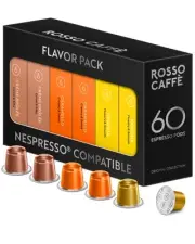 Rosso Coffee Capsules for Nespresso Original Machine - 60 Espresso Pods Vanil...