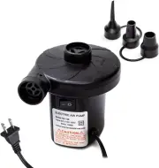 Electric Air Pump, Portable Quick-Fill Air Pump with 3 Nozzles, 110V AC, Perfect