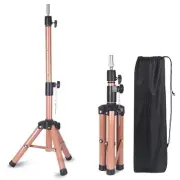 Wig Stand Tripod Mannequin Head Stand, Adjustable Heavy Duty Wig Head Stand f...