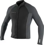 O'NEILL 2/1.5mm REACTOR Men's Neoprene Zip-Front Top BLK/GRAPH -Size Meduim NWT