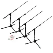 (4-PACK) Small Microphone Stand by GRIFFIN Short Height Studio Recording Holder