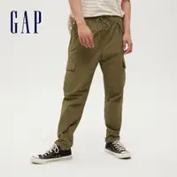 在飛比找蝦皮商城優惠-Gap 男裝 工裝鬆緊長褲-淺棕色(618930)