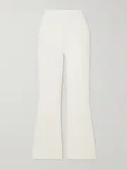 [JW Anderson] JW Anderson - Tech-jersey Flared Track Pants - Cream - UK 14 UK 14 Cream