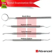 4Pcs Dental Tartar Calculus Plaque Remover Kit Dentist Explorer 23/17A Mirror #5