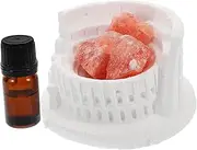 minkissy 1Set Salt Crystal Aromatherapy Diffuser Stone Set Essential Oil Diffuser for Home Office and Car Relaxation and Fresh Citrus Scent Safe Fragrant Stone for Tumbling and Cabbing