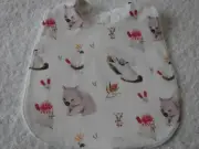 Koalas & Wombats White Baby Bib Cotton Front Towelling Back Handmade