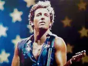 Bruce Springsteen, impressionist acrylic giclée painting on canvas, 18"x 24"