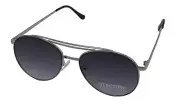 Kenneth Cole Reaction Mens Sunglass Shiny Silver Metal Aviator, KC1365. 10B