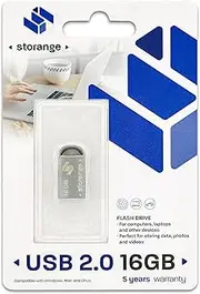 USB Flash Drive 16GB 2.0 Mini Silver