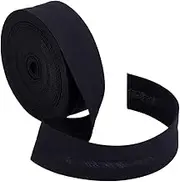 BENECREAT 10m Single Fold Bias Tape, 24mm Wide Black Bias Binding Tape Hemming Tape for DIY Garment Sewing, Seaming, Piping, Quilting