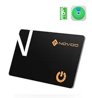NOVOO Thinnest SmartCard Wallet Tracker - 1.6mm, 6-Year Battery Life, Works with Apple Find My(iOS Only), Smart Bluetooth Tracker Thin GPS Item Finder for Purse, Luggage Tag, Passport, IP68 Waterproof