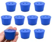 10PK #7.5 ASTM Neoprene Stoppers, 2 Holes - Eisco Labs
