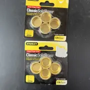 2X Stanley 3/4" Sliding By-Passing Doors Solid Brass Flush Finger Cup Pull 4PK