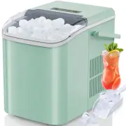 Countertop Ice Maker, Self-Cleaning Portable Ice Maker Machine with Handle and I