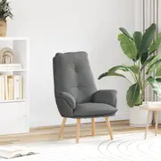 vidaXL Relaxing Chair Dark Grey Fabric