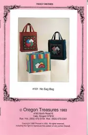 "No Sag Bag" ©1983 Oregon Treasures Craft Sewing Pattern # 101 UNCUT