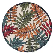 Monaco Leave Multi Round Rug