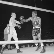 Gene Fullmer Grimaces Dick Tiger Punches 1962 OLD BOXING PHOTO