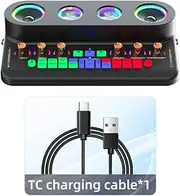 Podcast Microphone Bundle, Music Studio Equipment with Live Sound Card Audio Mixer, Home Podcast Kit with DSP Noise Reduction Colorful Light for PC/Phone Live Streaming Singing