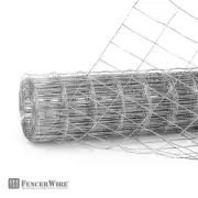 Fencer Wire Welded Wire Fence 5' x 50' w/ Mesh 2" x 4" 14-Gauge Galvanized Steel