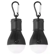 Camping Lantern, 2 Packs LED Tent Lamp Bulb Battery Powered 3 Modes, Black