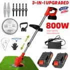 800W 30CM Whipper Snipper Cordless Grass Trimmer Lawn Grass Brush Cutter Blades