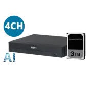 DAHUA 4CH NVR WITH 3TB HDD