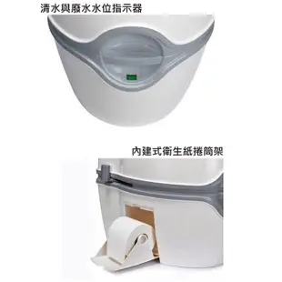 【海夫健康生活館】Porta Potti Excellence 豪華型 電動泵攜帶型沖水馬桶+排泄物分解劑x2入