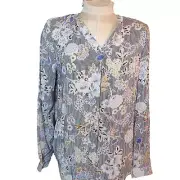 Brina & Em Floral Long Sleeve Blouse Stitch Fix Size XS NWT