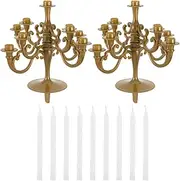 Kichvoe Unique Cake Candle Holder Mini Candelabra Cake Picks Wedding Cupcake Decor Birthday Topper Supplies