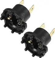 X AUTOHAUX Headlight Headlamp Bulb Socket Adapter B28V-51-0A3 B28V-51-0A3A for Mazda 3 2004-2009 Plastic Black (Set of 2)