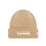 [FLOMMARKET] SUPREME X NEW ERA 23FW BOX LOGO BEANIE 毛帽 卡其