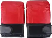 Boxing Sandbag Gloves Durable Sparring Kickboxing Fit for Adults Red Black