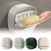 Waterproof Soap Dish with Drainage Box,Wall Mounted Soap Holder Box DrainLid AN