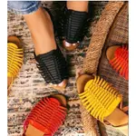 AAMORDERN FASHION SUMMER HAND KNIT FLAT SANDALS WOMEN SHOES