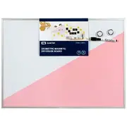 Quartet 580 x 430mm Geo Whiteboard Pink