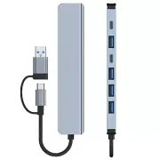 USB HUB Docking Station 7 in 2 USB-C USB-A Male to USB 3.0 USB 2.0 Female Adapte