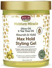 African Pride Moisture Miracle Olive Oil & Tea Tree Oil Max Hold Styling Gel 510g(18oz)