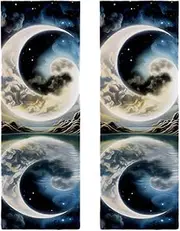 Hand Towels for Bathroom,Gym Towels for Working Out,Sports Towel,Beach Yin Yang Galaxy Nebula,2-Pc