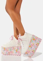 [Y.R.U.] Qozmo Cosmic Care Bears Platform Sneakers