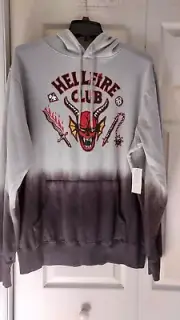 Netflix Stranger Things Hellfire Club Mens Sweatshirt Hoodie Large New Tags