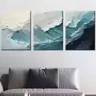 3pcs Modern Abstract Ocean Sea Beach Prints Wall Art Canvas Unframed/Framed