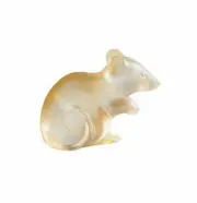 LALIQUE CRYSTAL GOLD LUSTER MOUSE SCULPTURE LARGE #10686500 BRAND NIB SAVE$ F/SH